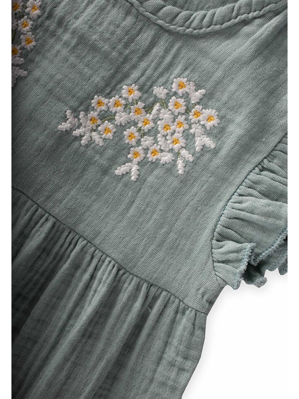 Papatya Nakışlı Tulum 0-3 Yaş Mint Yeşil-2