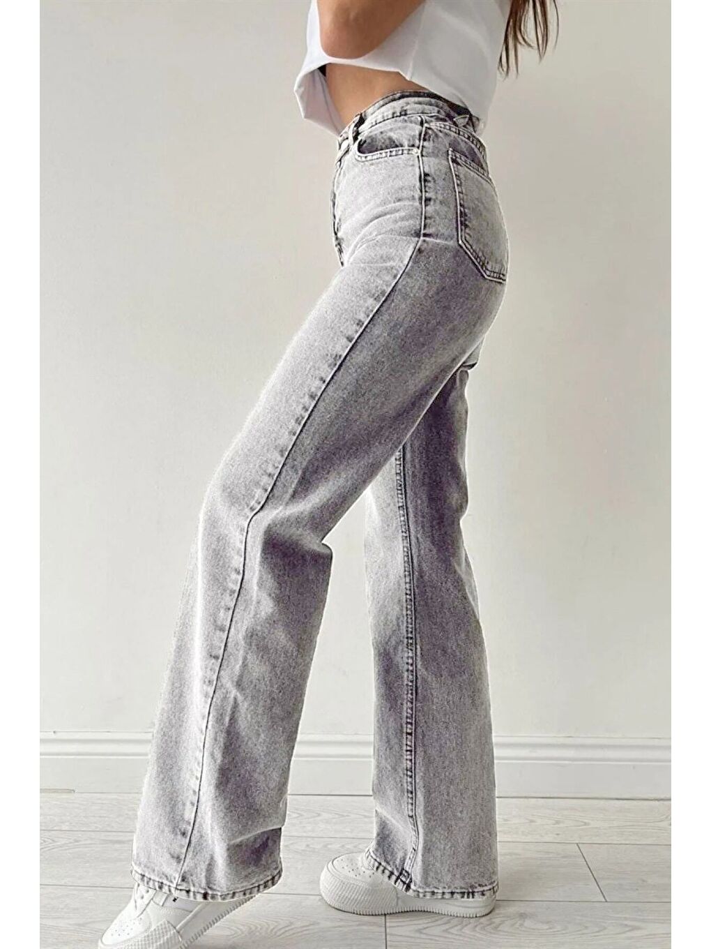 Palazzo Jean Pantolon Açik Gri   26615-1