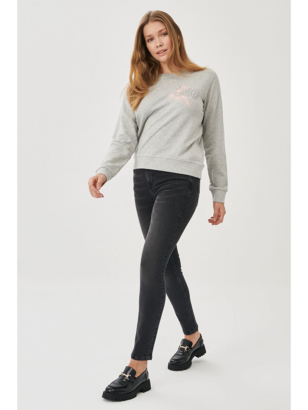 Antrasit Scarlett High Skinny Fit Denim Esnek Jean Jean Pantolon-3