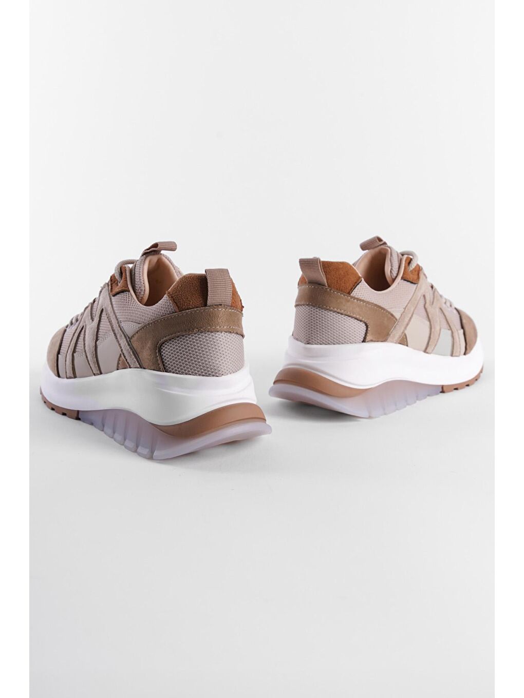 Bej Kadın Sneaker Spor Ayakkabı-2