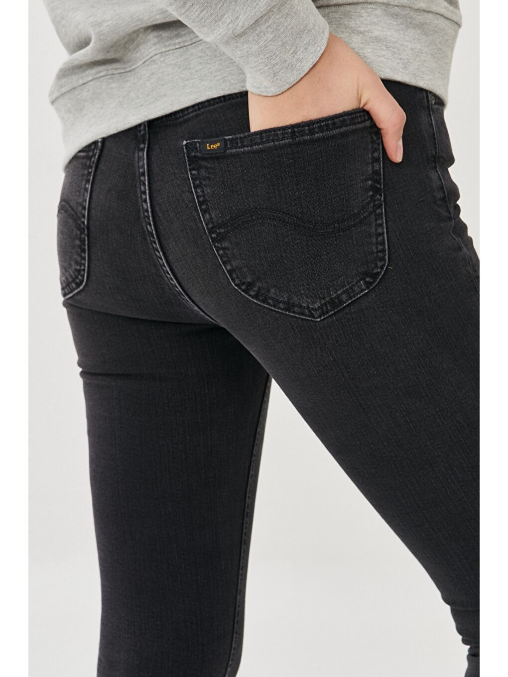 Antrasit Scarlett High Skinny Fit Denim Esnek Jean Jean Pantolon-4