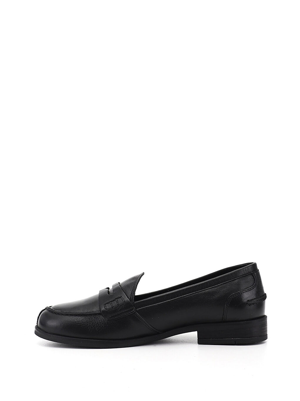 Siyah Kadın KOYU SİYAH Hakiki Deri Loafer Ayakkabı-2