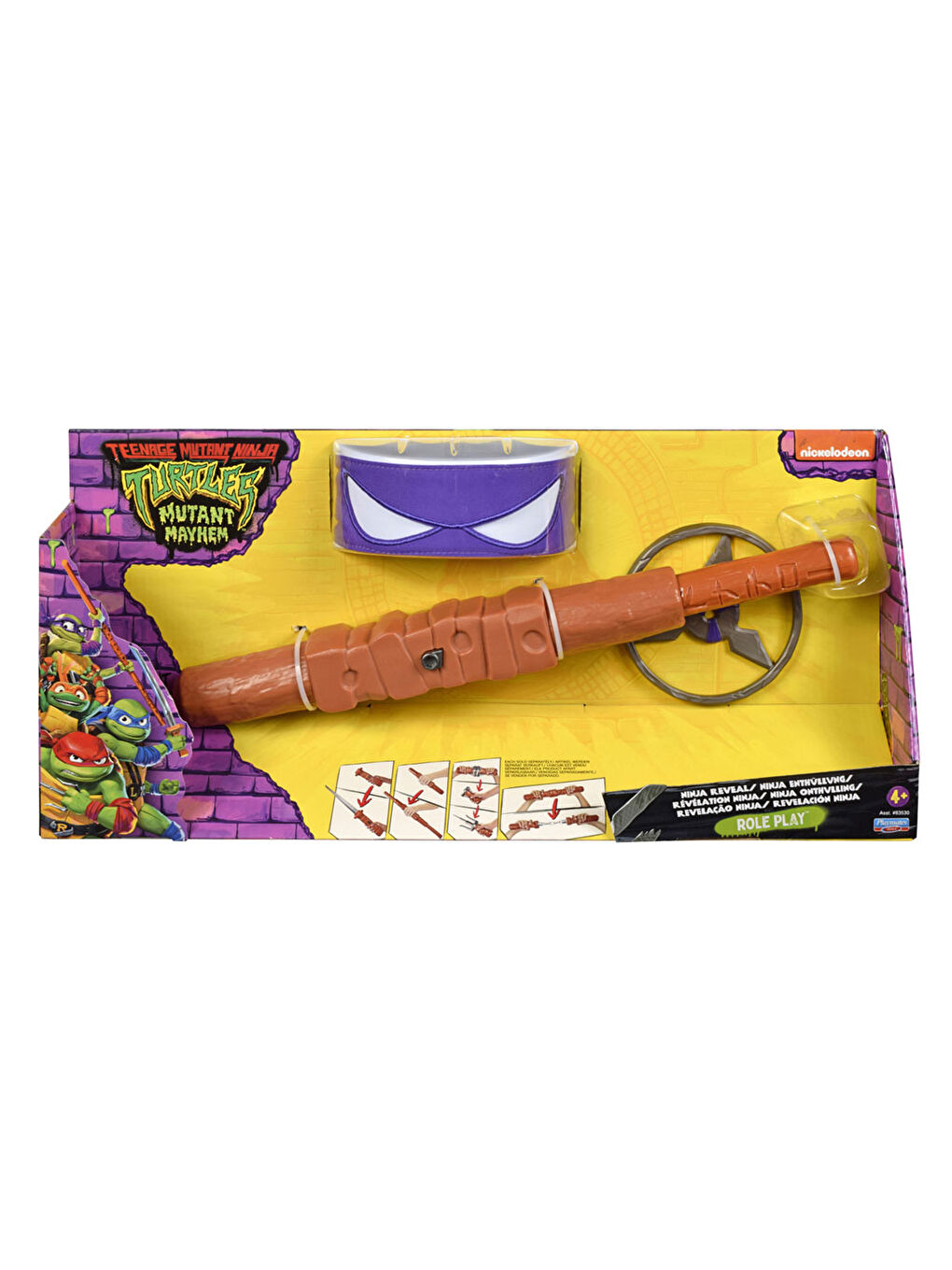 Ninja Turtles Renksiz Mutant Mayhem Maske ve Aksesuar Seti Donatello 83530