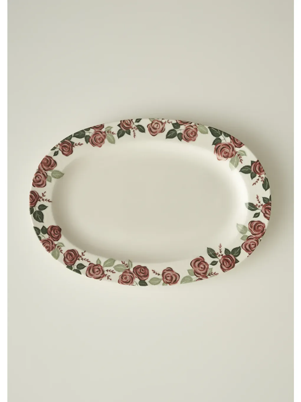 Karışık Rose Porselen Bordürlü Sunum Tabağı (30 cm)