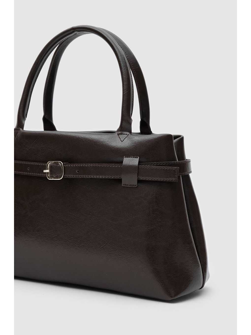 Kahverengi Amor Toka Detaylı Omuz Çantası Acı Kahve-3