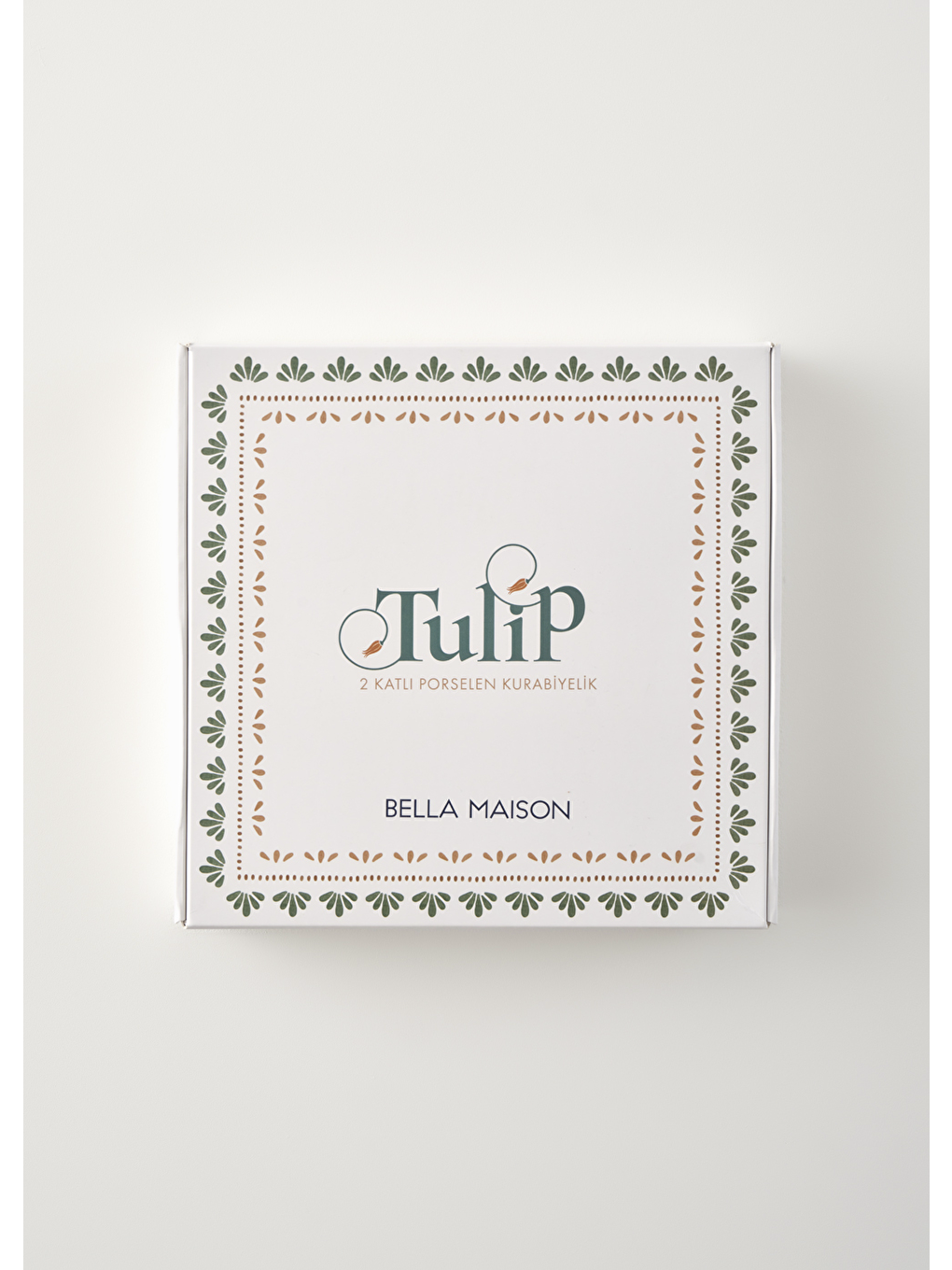 Karışık Tulip Porselen 2 Katlı Kurabiyelik-4