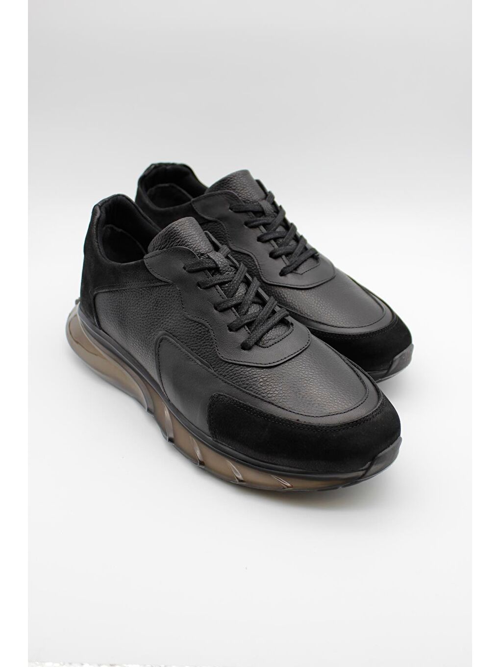 Siyah Hakiki Deri Bağcıklı Casual Ayakkabı 1033235113-2