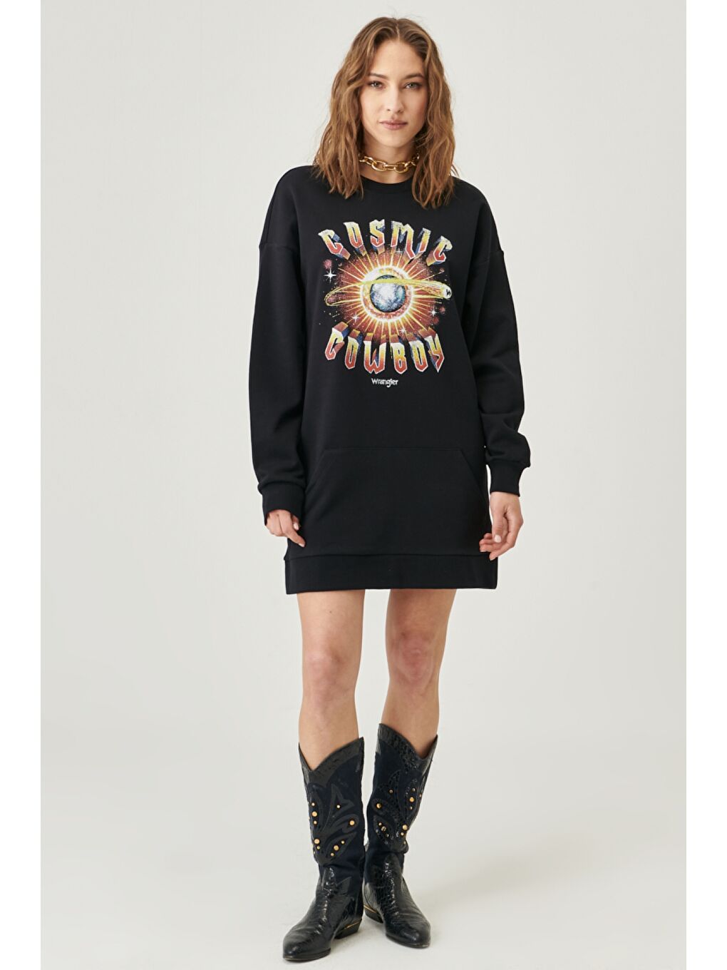 Siyah Regular Fit Rahat Kesim %100 Pamuk Elbise-2