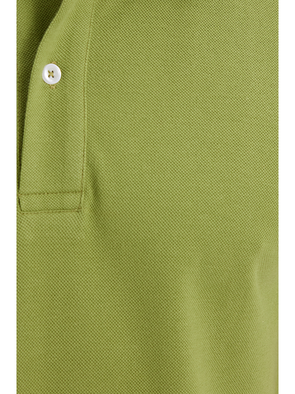Erkek Slim Fit Dar Kesim %100 Pamuk Kısa Kollu Polo Yaka Yeşil Tişört-3