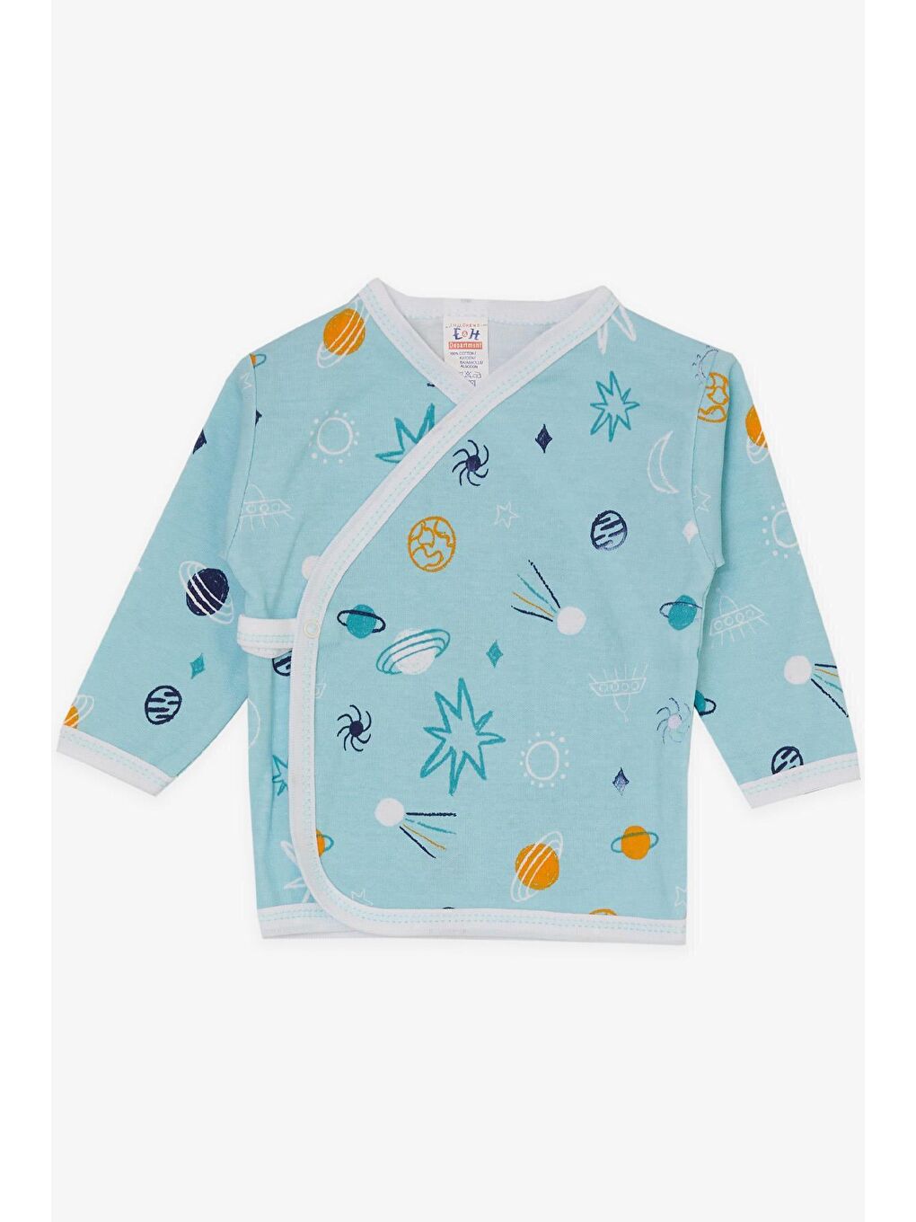 Erkek Bebek Hastane Çıkışı 5 li Galaksi Temalı Bebe Mavisi (0-3 Ay)-2