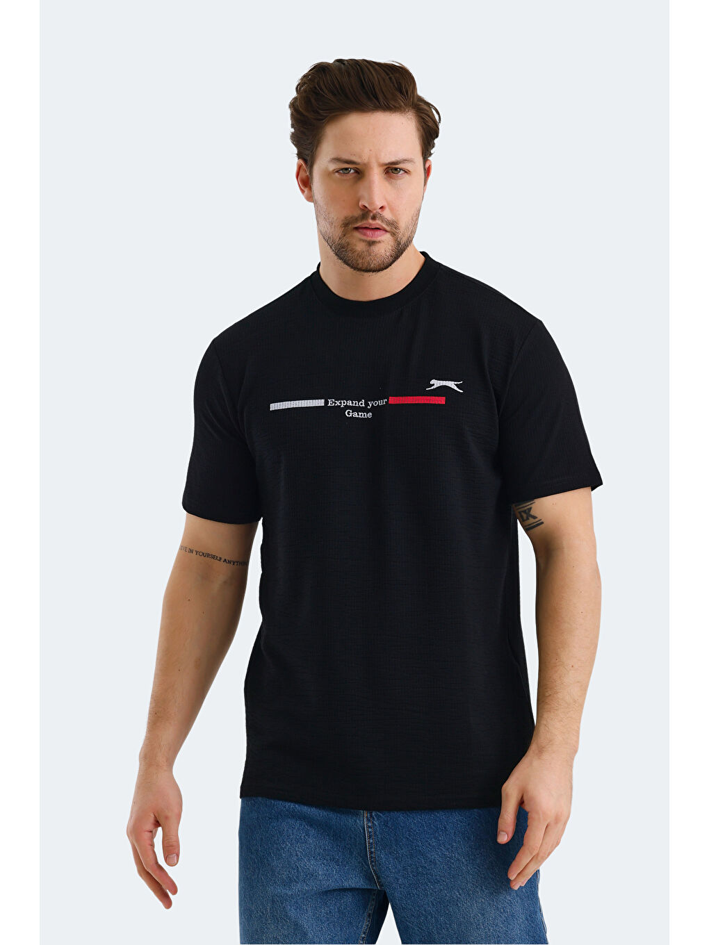 SLAZENGER BANDIT Erkek Tişört Siyah