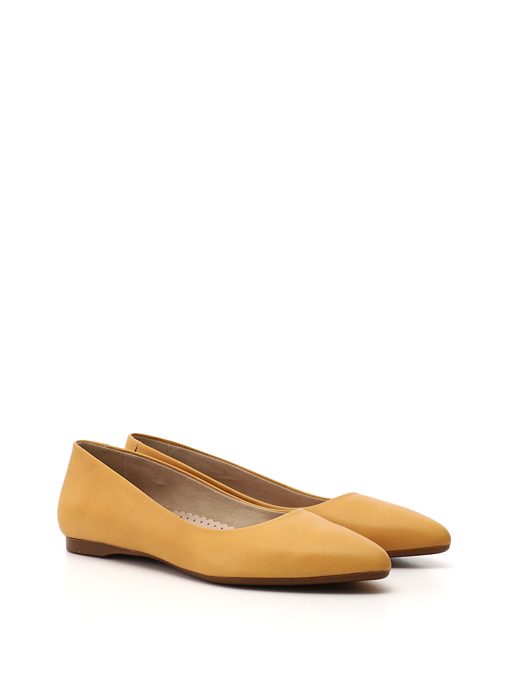 Kahverengi Kadın A.HARDAL Sivri Burun Düz Taban Hakiki Deri Babet-1