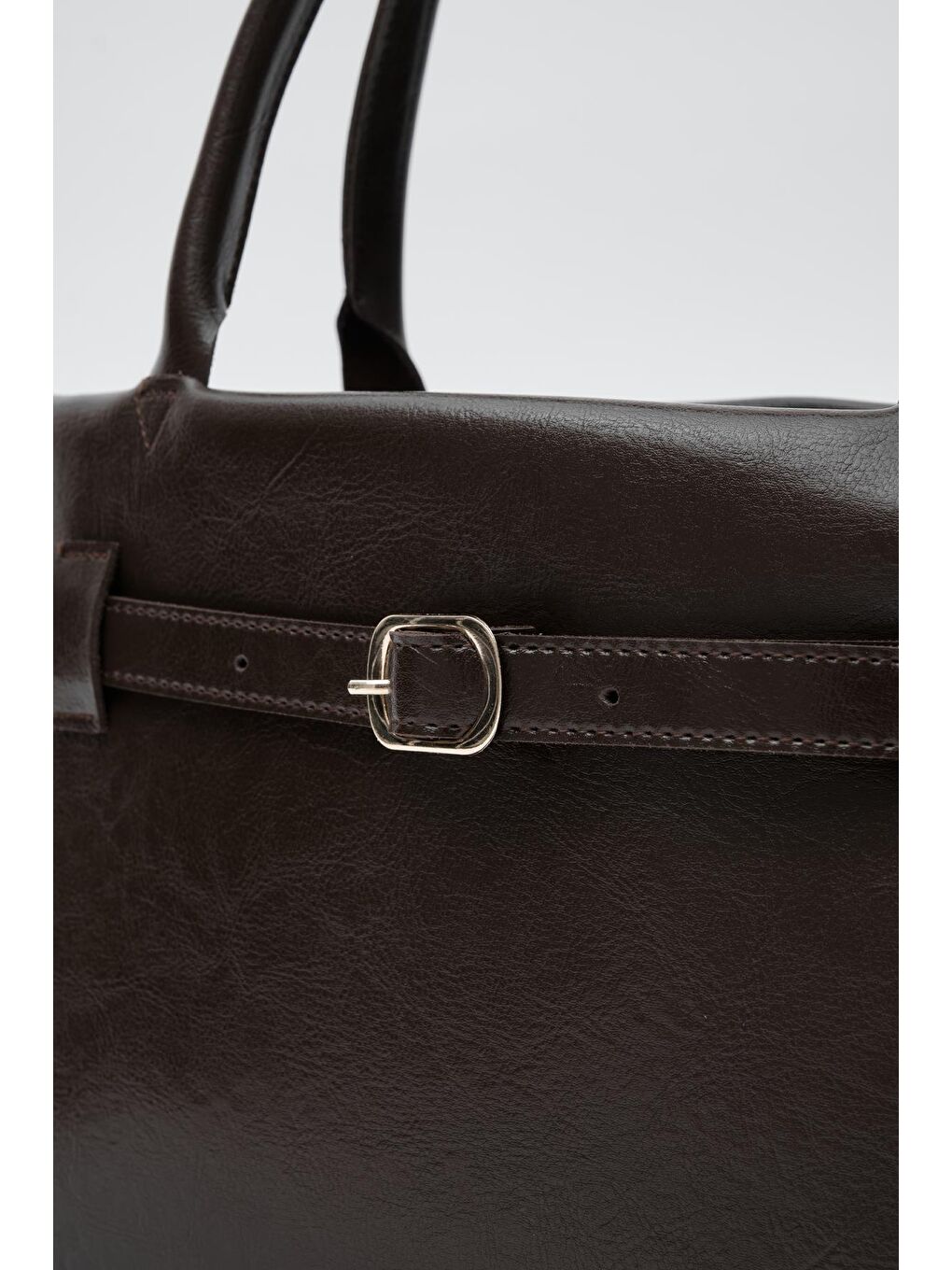 Kahverengi Amor Toka Detaylı Omuz Çantası Acı Kahve-6