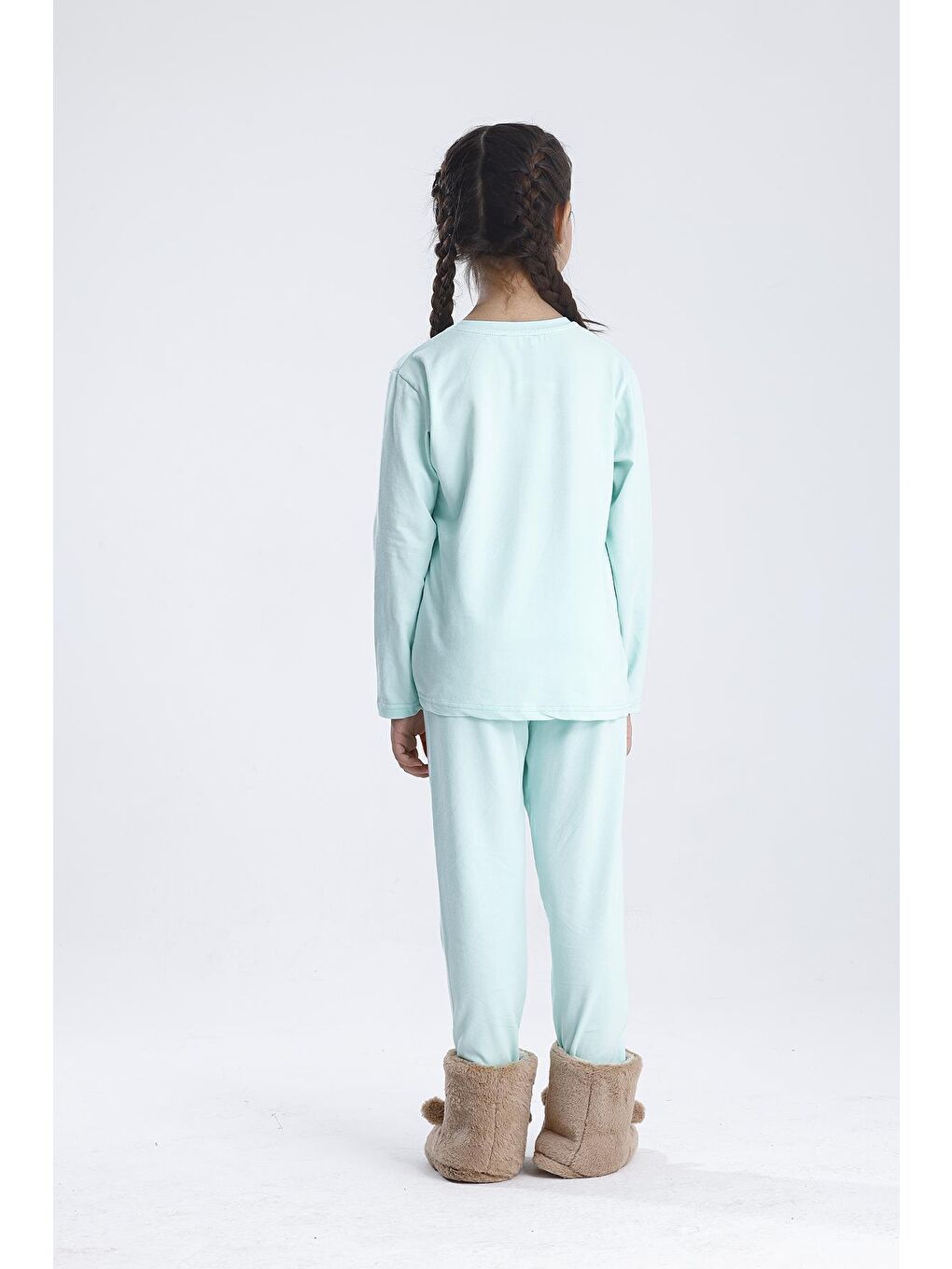 Yeşil Baskılı Pijama Takımı-1