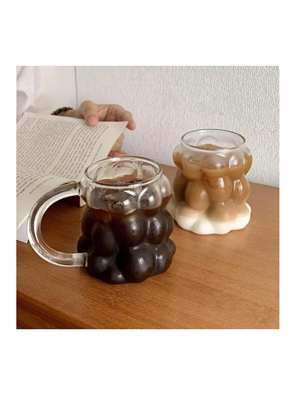 Renksiz 350 ml Üzüm Bubble Cam Kupa 6 Adet-6