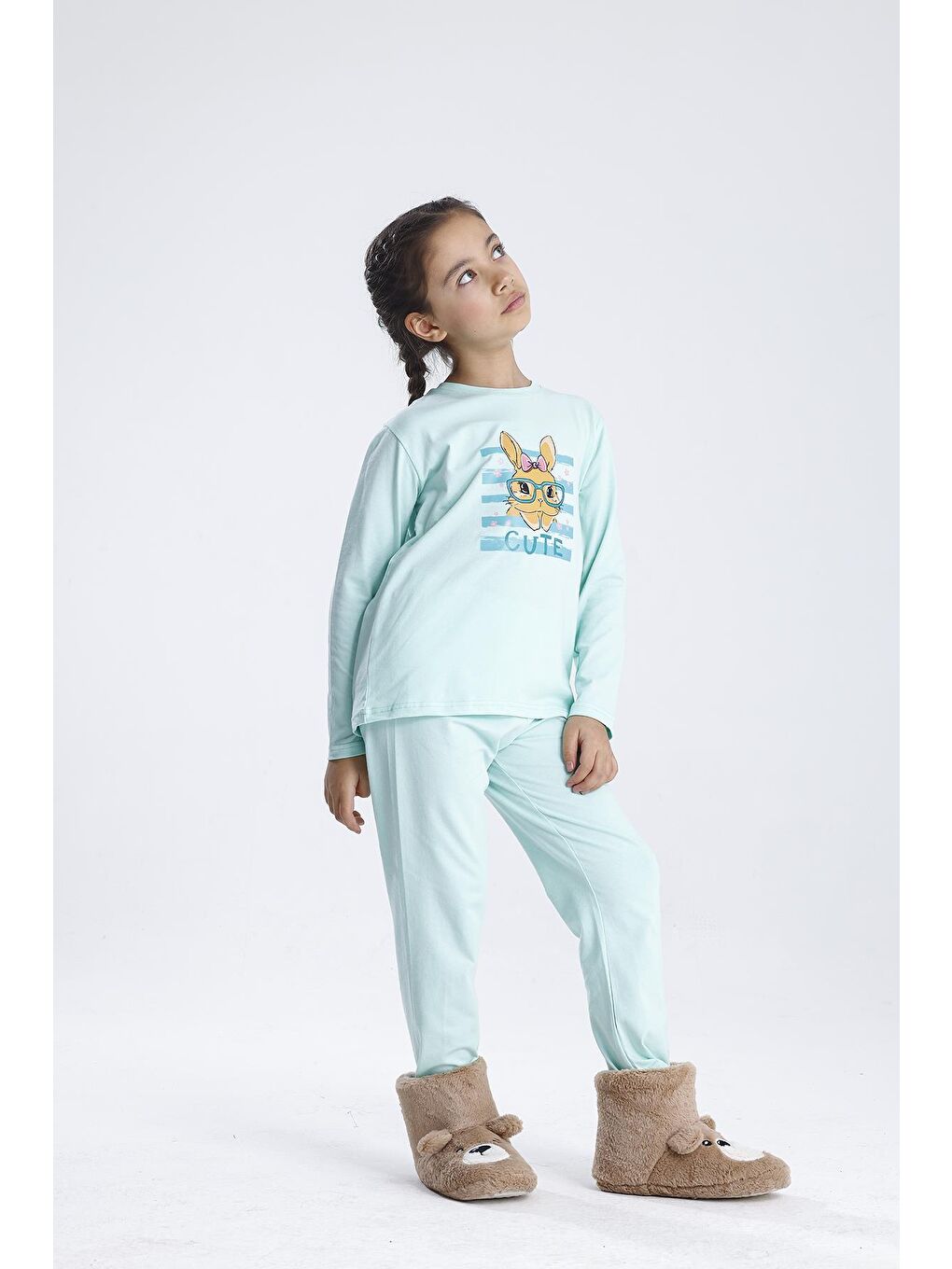 Yeşil Baskılı Pijama Takımı-2