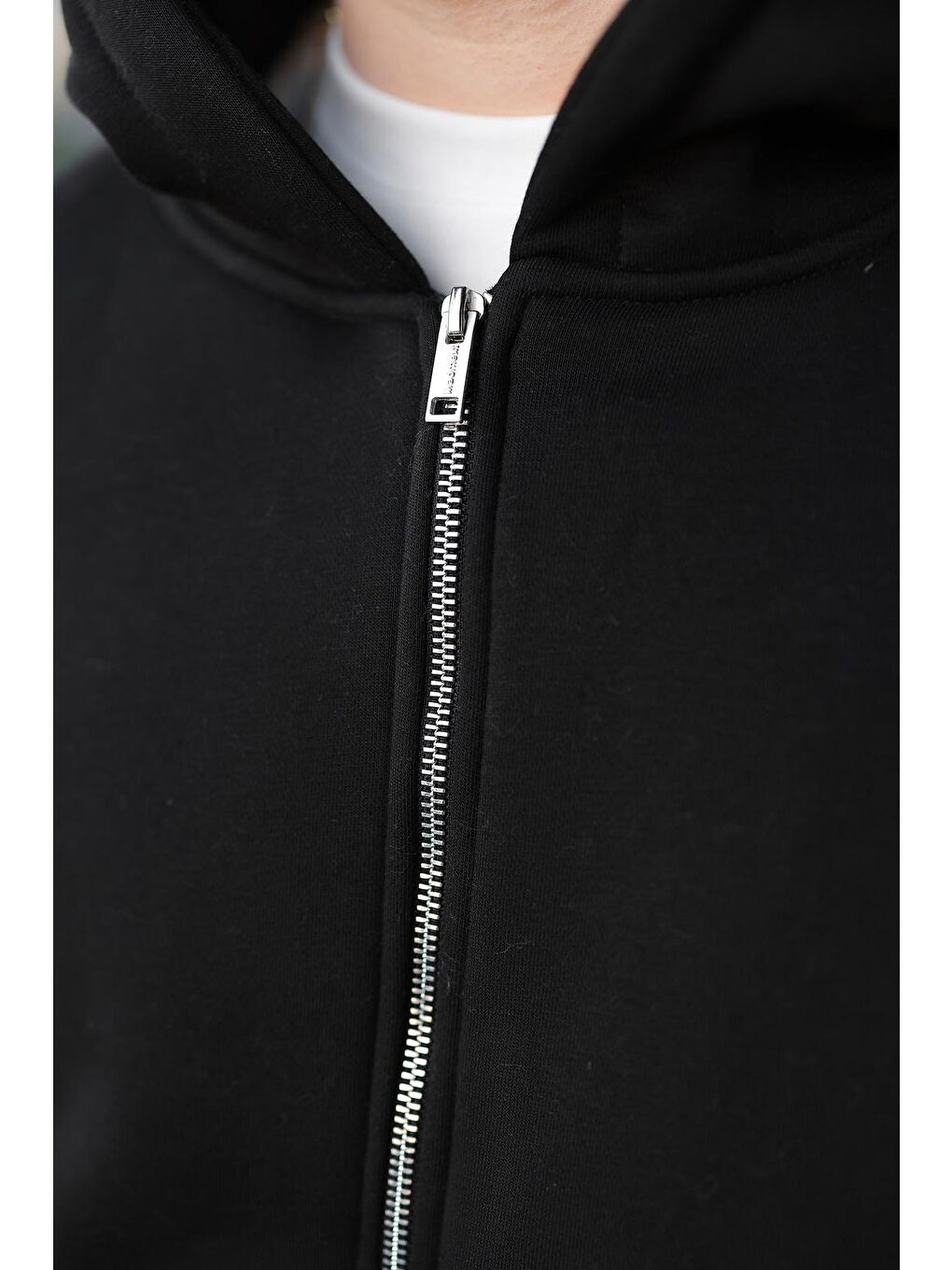 Siyah Kapüşonlu Kargo Cepli Erkek Eşofman Takımı E7342-2