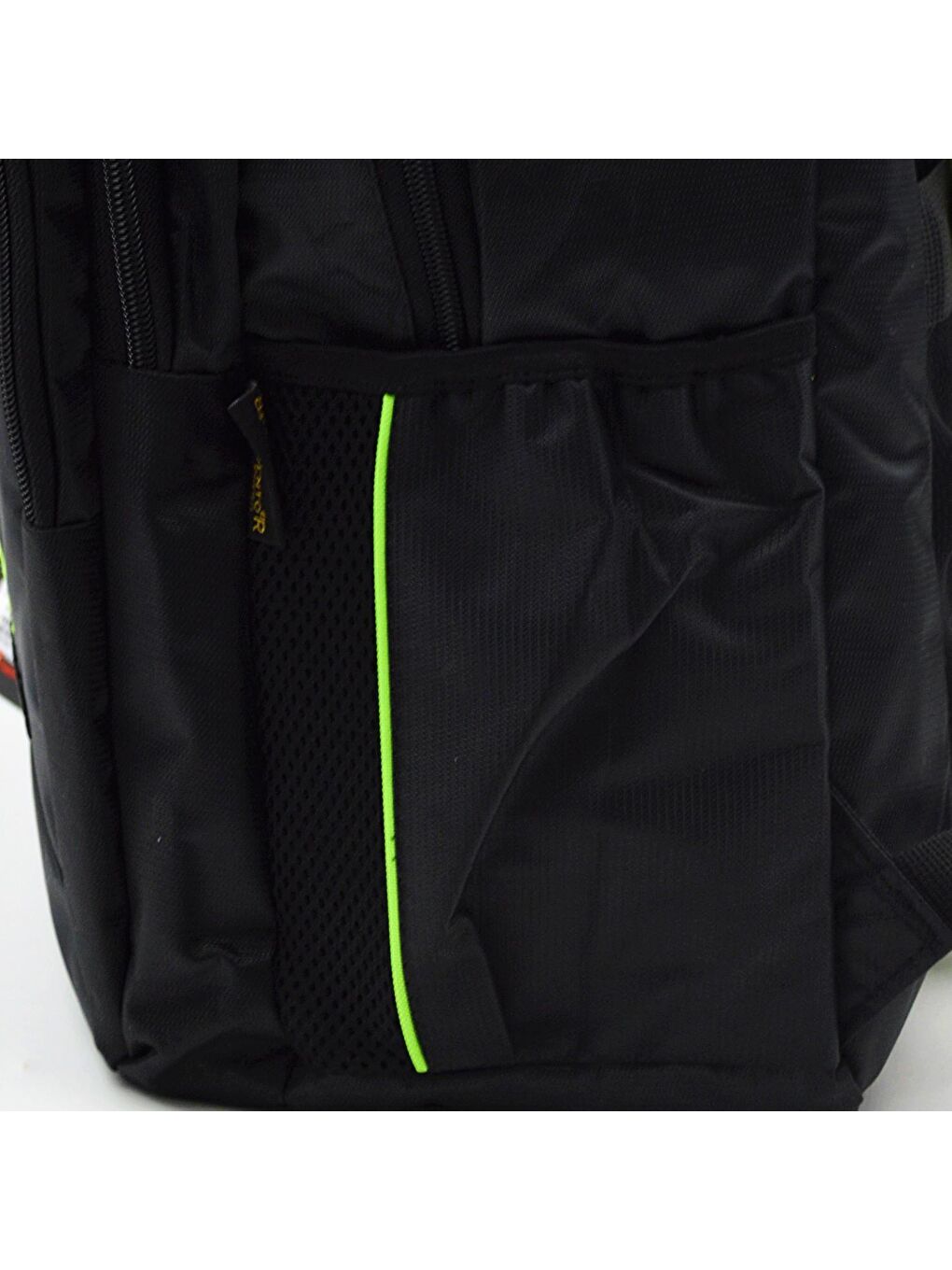 4 Bölmeli Laptop Bölmeli Okul Sırt Çantası Yeşil Çizgili-3