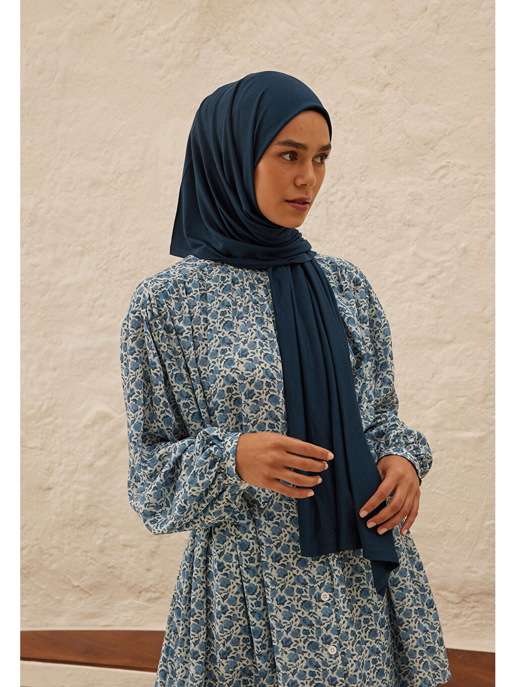 Penye Şal Açık Lacivert-1