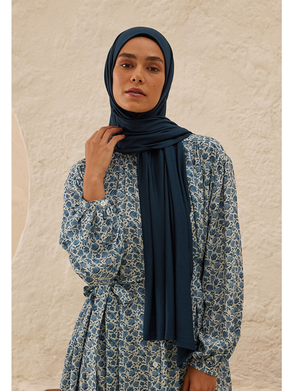 Penye Şal Açık Lacivert-3