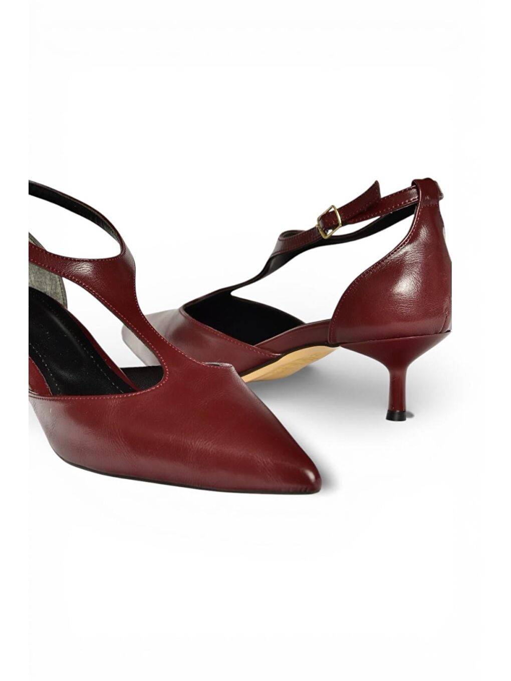 Bordo Kadın Topuklu Ayakkabı Y480569960-3