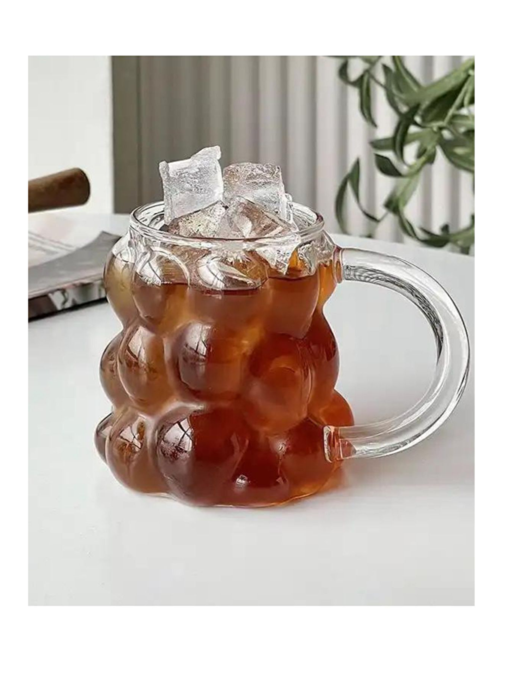 Renksiz 350 ml Üzüm Bubble Cam Kupa 6 Adet-7