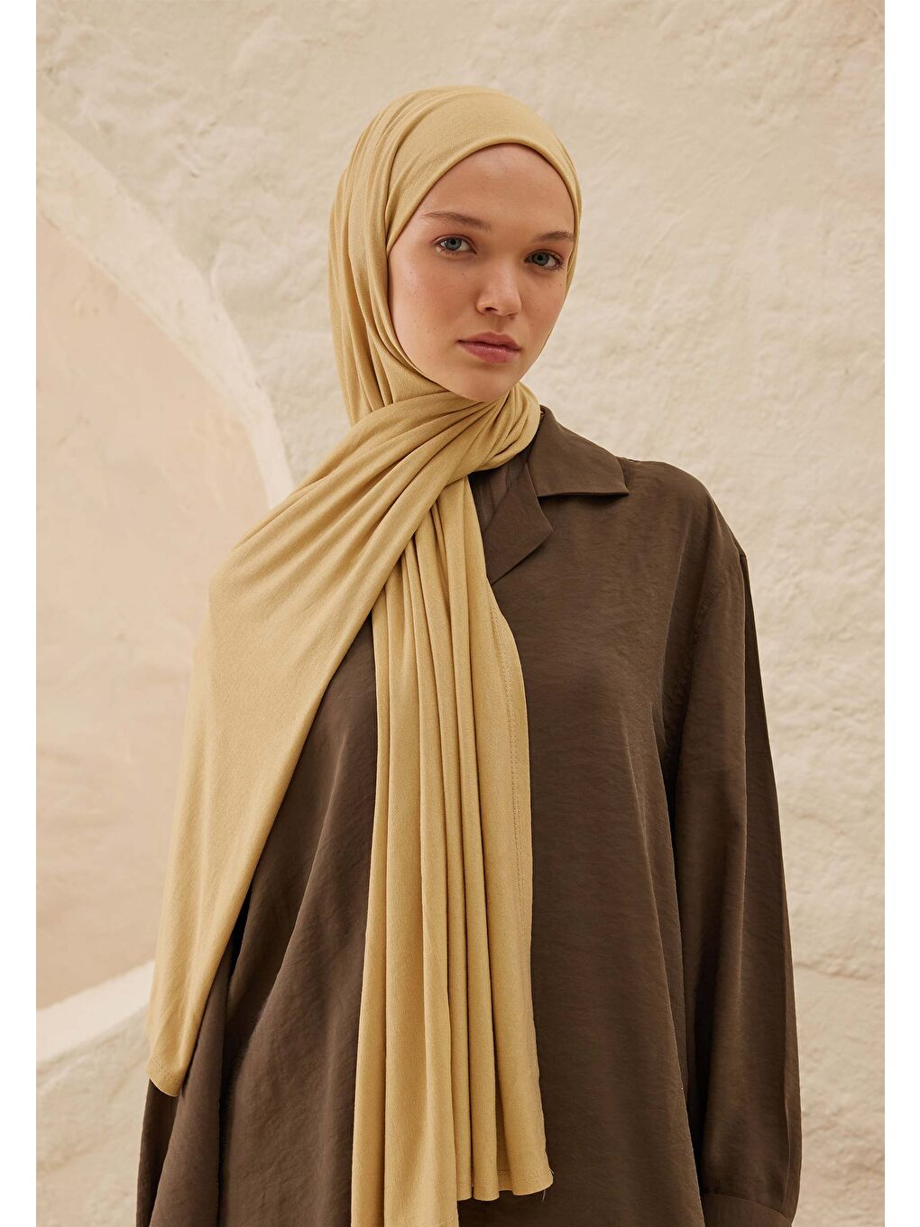 Sarı Penye Şal Sahra-2