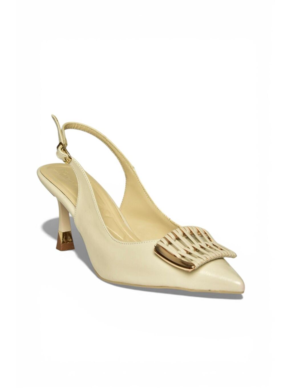 Bej Kadın Topuklu Ayakkabı Y308203160-4