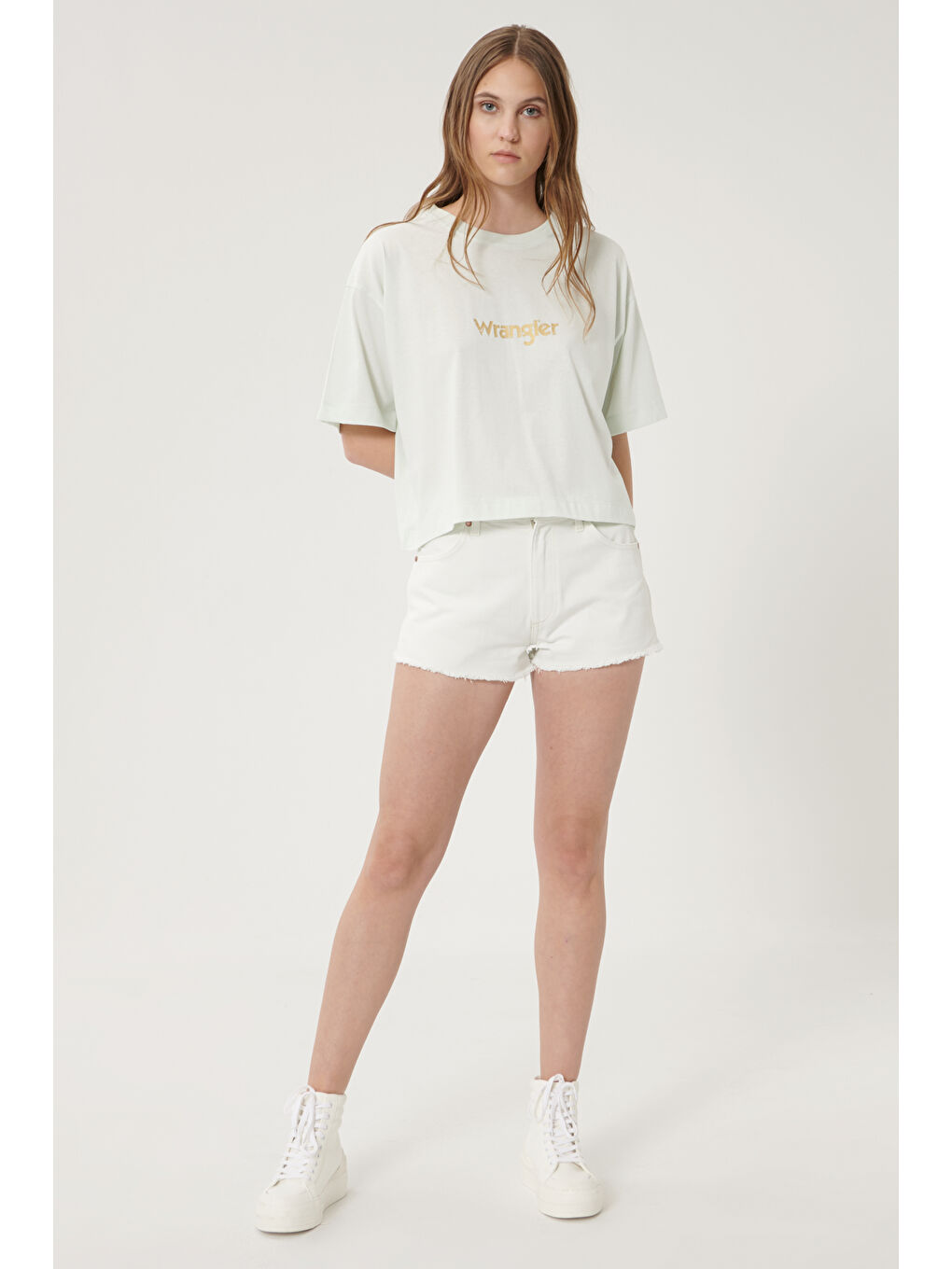 Beyaz Denim Jean Şort-2