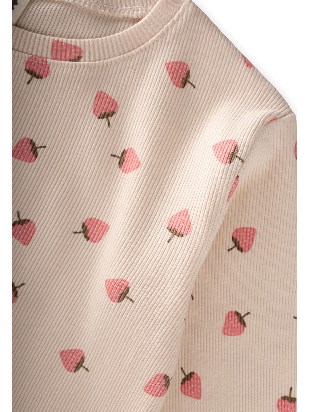 Desenli Fitilli Pijama Takım 1-6 Yaş Ekru-2