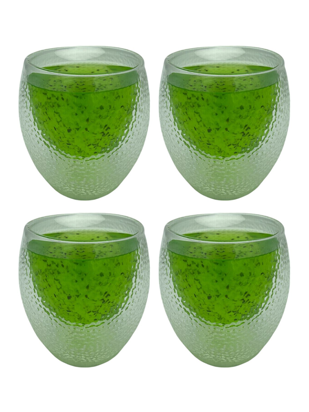 Renksiz Çift Cidarlı 250 ml Cam Kupa Seti 4 Adet 2220