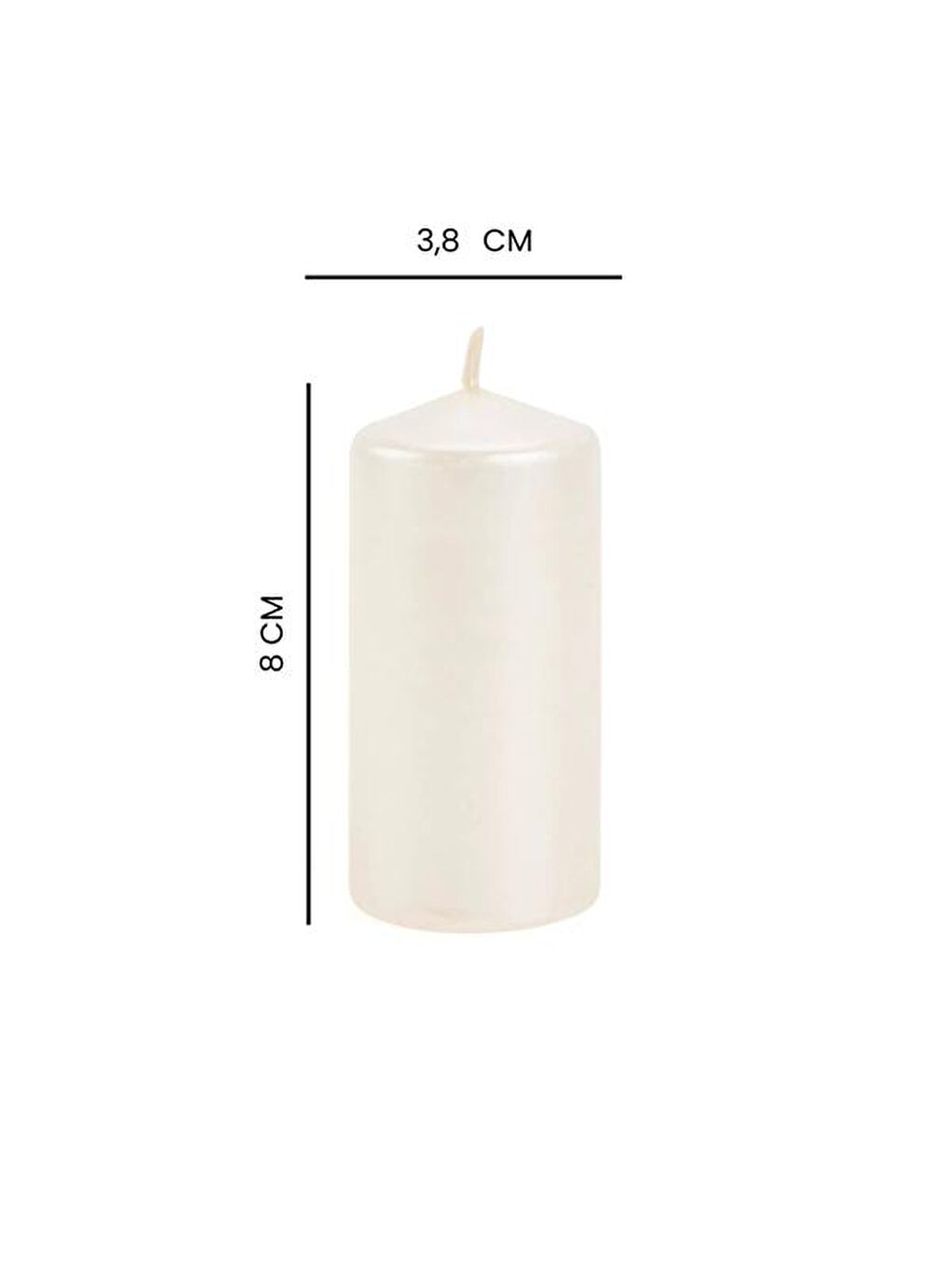 Karışık 4'lü Bar Fener Mumu - Sedef - 3,8x8 cm-5