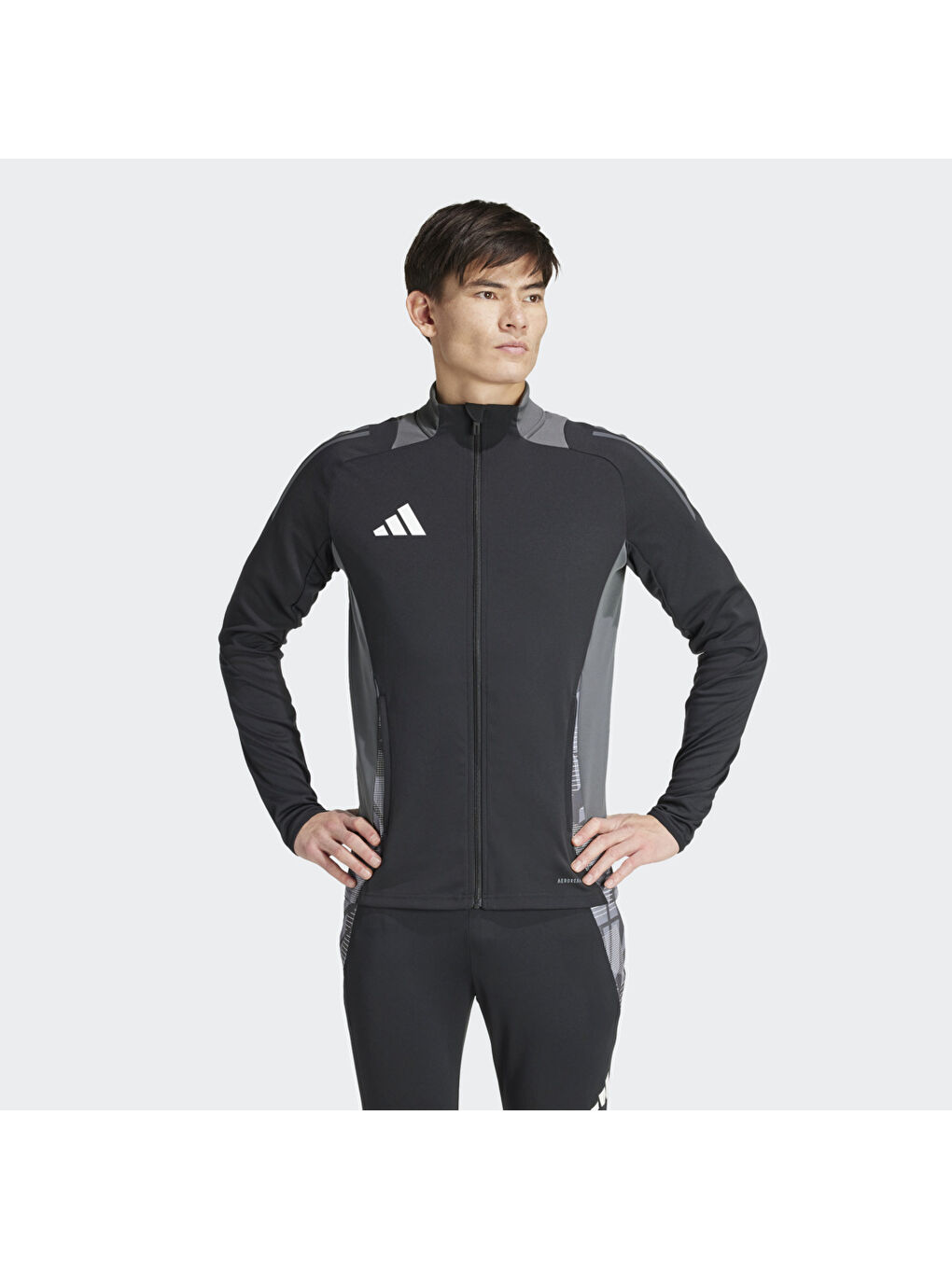 Adidas Siyah Tiro 24 C Erkek Siyah Dik Yaka Fermuarlı Sweatshirt