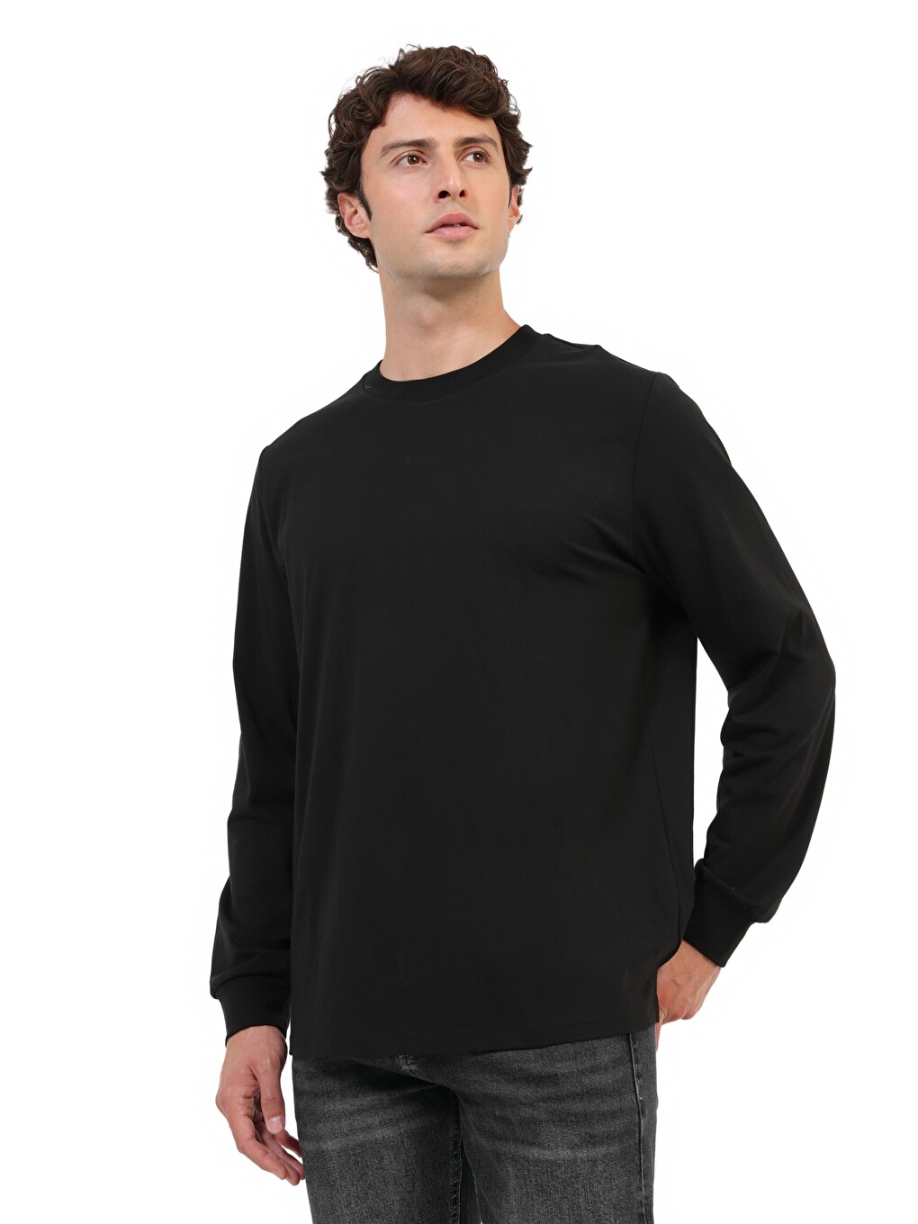 Uzun Kol T-shirt Erkek Siyah Mb 14yukol-1