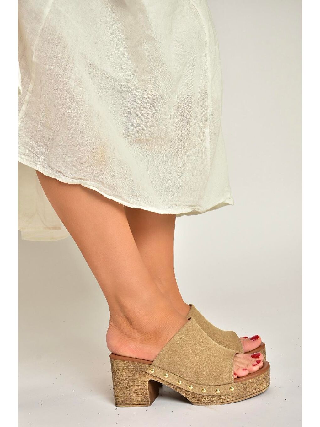 Bej Kadın Terlik Y996594002-3