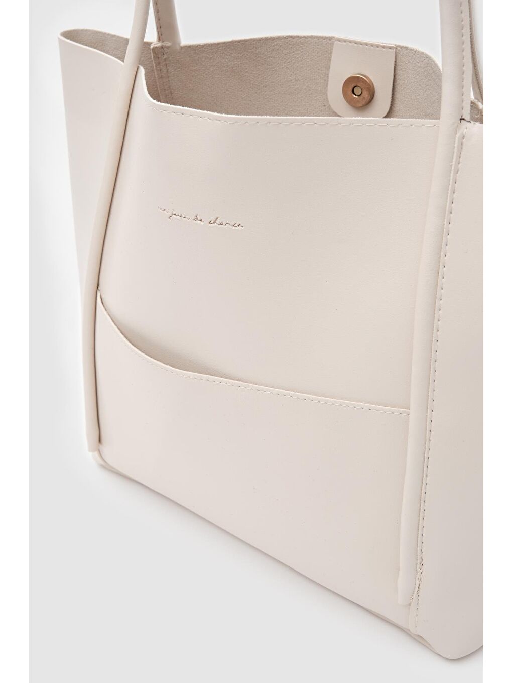 Ekru Maximors Omuz Çantası Krem-4