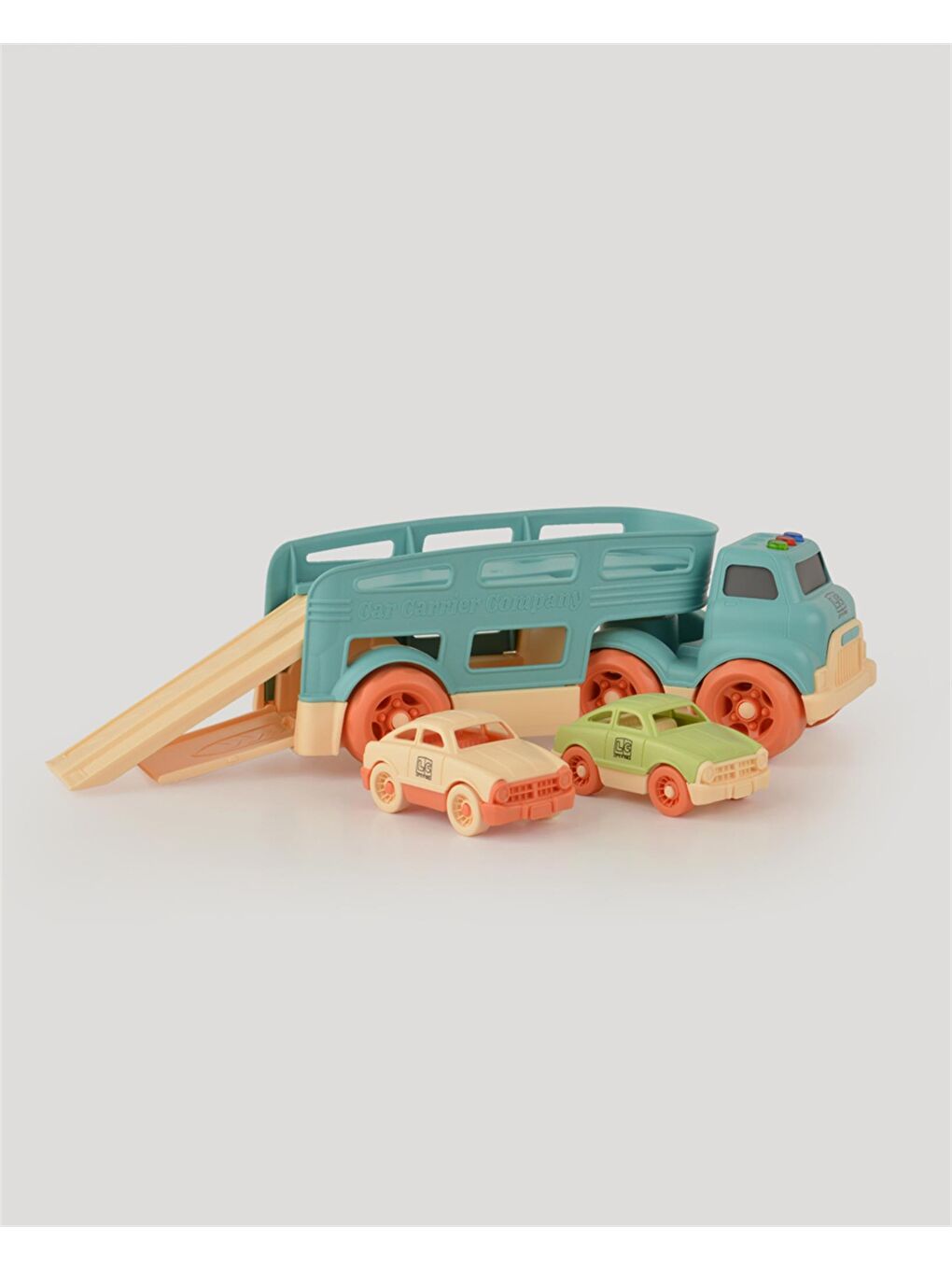 Turkuaz Sesli Ve Işıklı Taşıyıcı Tır-3