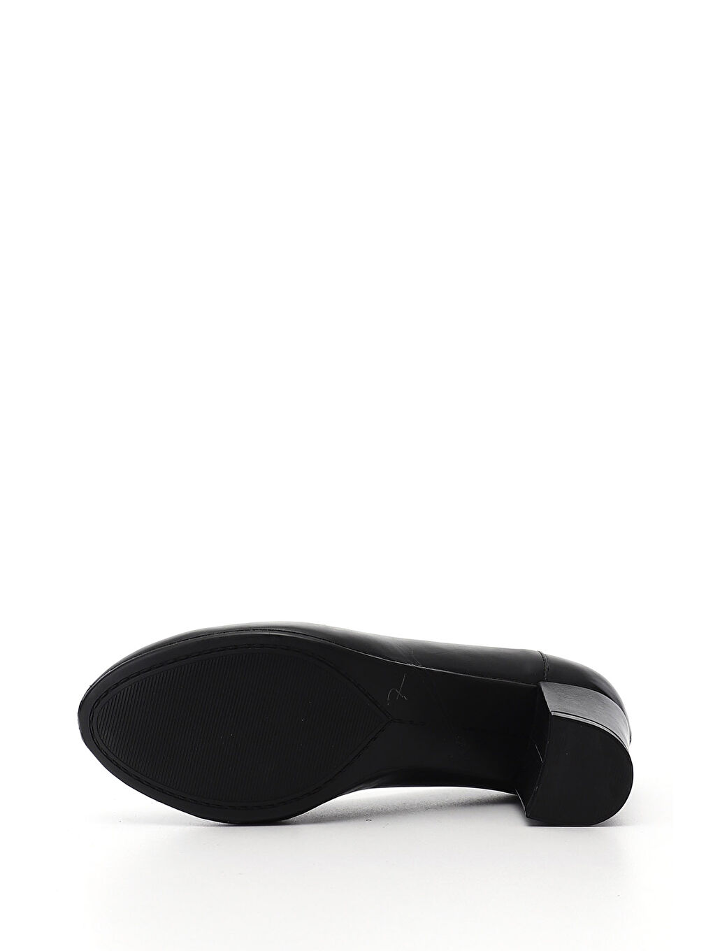 Siyah Kadın SİYAH Kalın Topuklu Hakiki Deri Ayakkabı-3