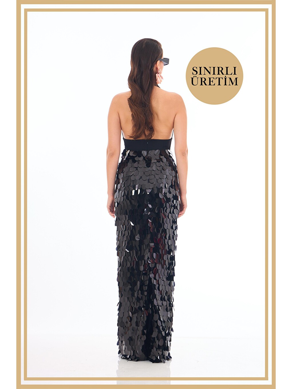 Limited Edition | Andrea Siyah Uzun Elbise-4