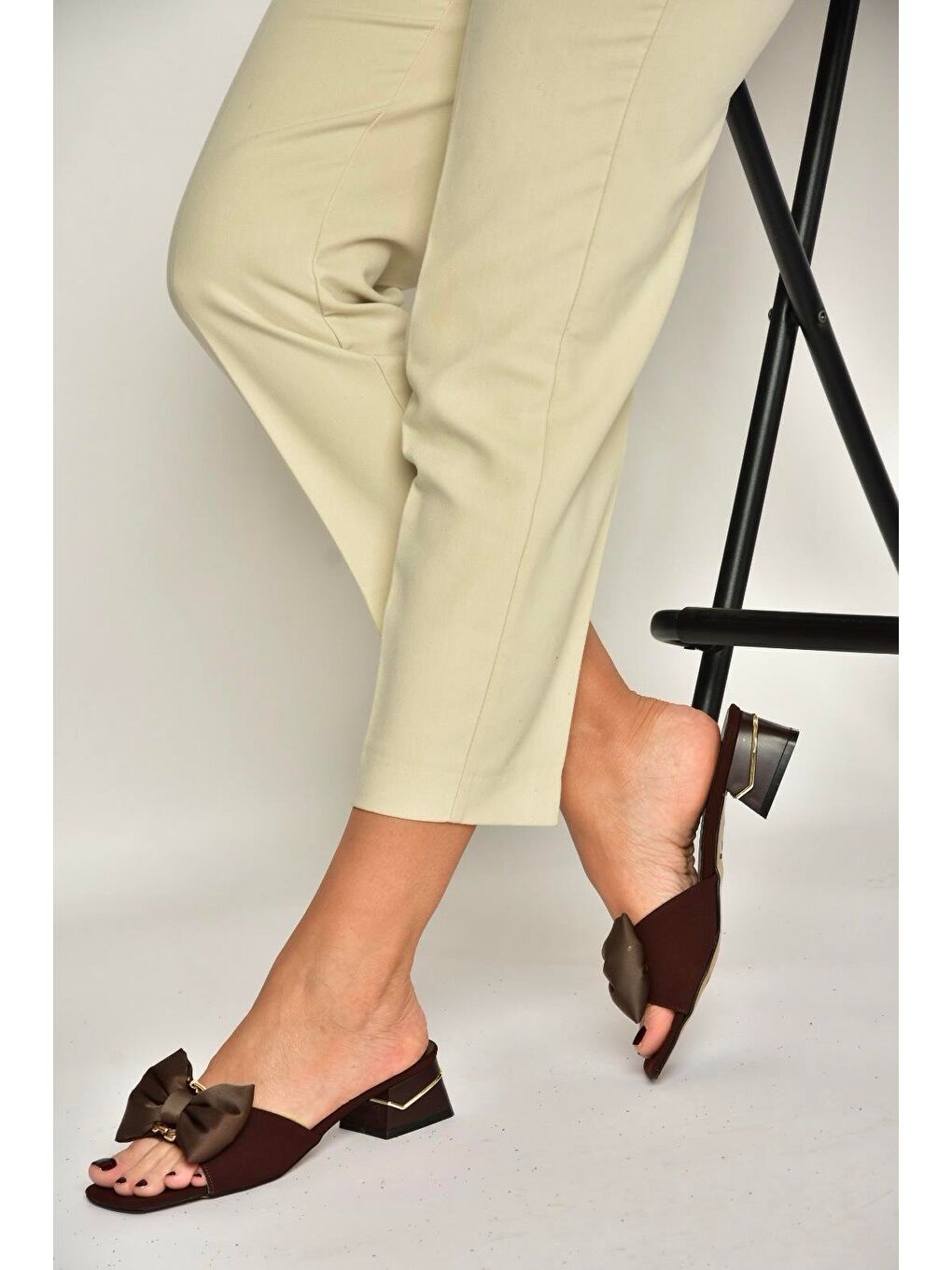 Kahverengi Kadın Terlik Y820780504-1