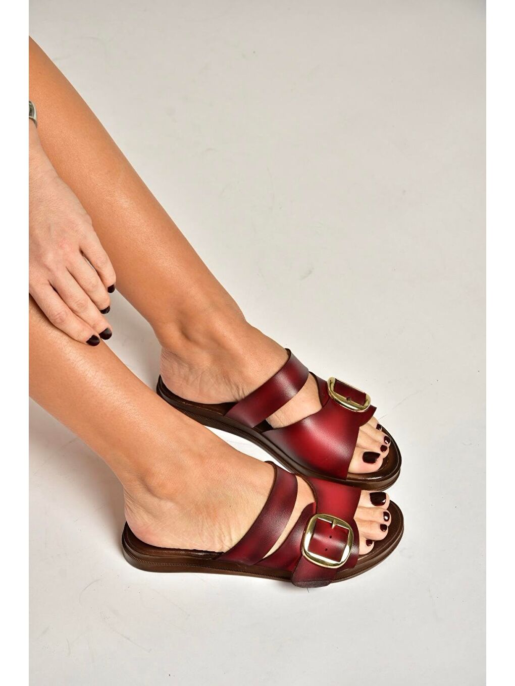 Bordo Kadın Terlik Y390350703