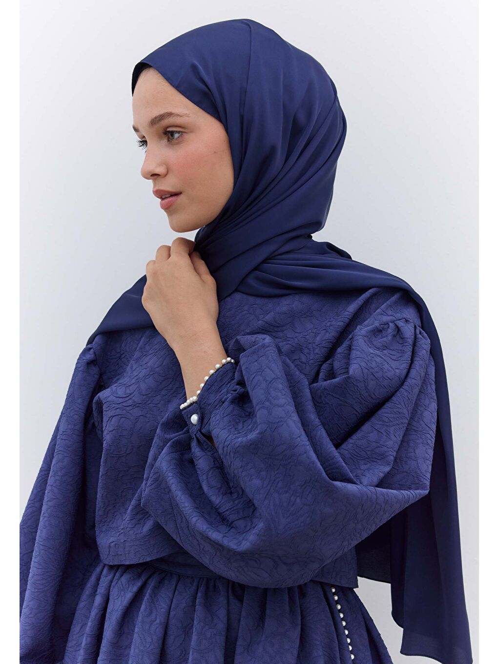 İpeksi Elegance Şal Lacivert-1