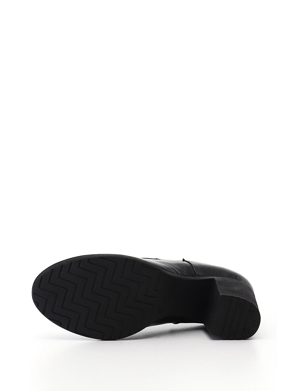 Siyah Kadın SİYAH Bağcıklı Orta Kalın Topuklu Hakiki Deri Ayakkabı-3