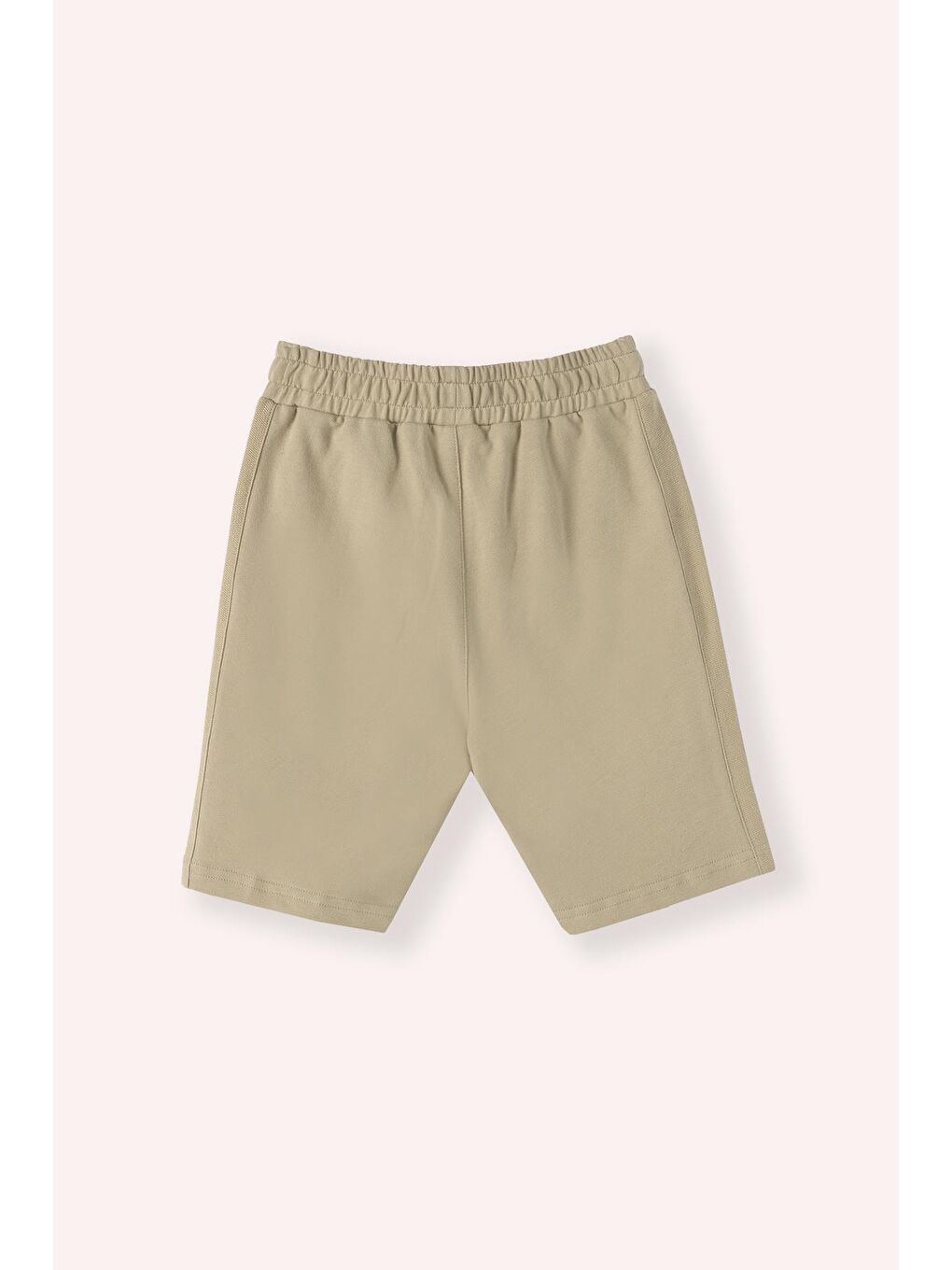 Erkek Çocuk Beli Lastikli Örme Şort Haki-2
