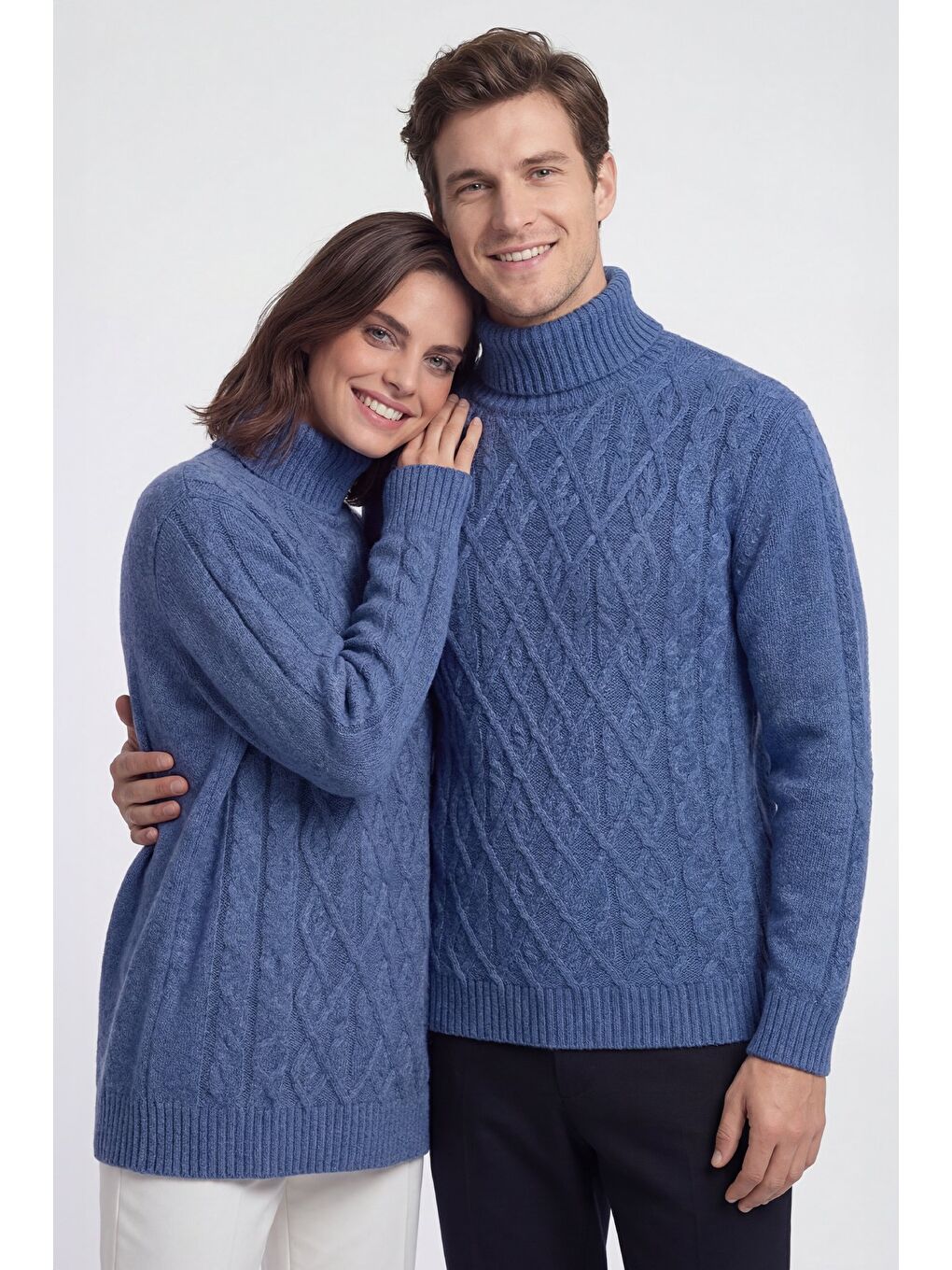 Mavi Regular Fit Yün Karışımlı Desenli Tam Balıkçı Yaka Erkek Triko Kazak-2