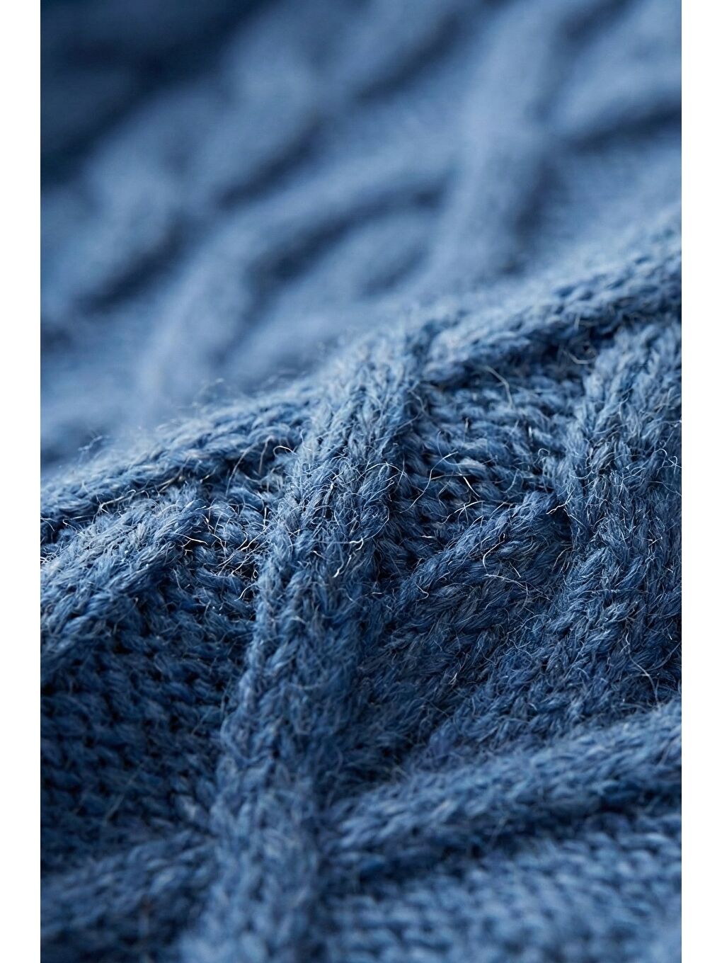 Mavi Regular Fit Yün Karışımlı Desenli Tam Balıkçı Yaka Erkek Triko Kazak-4