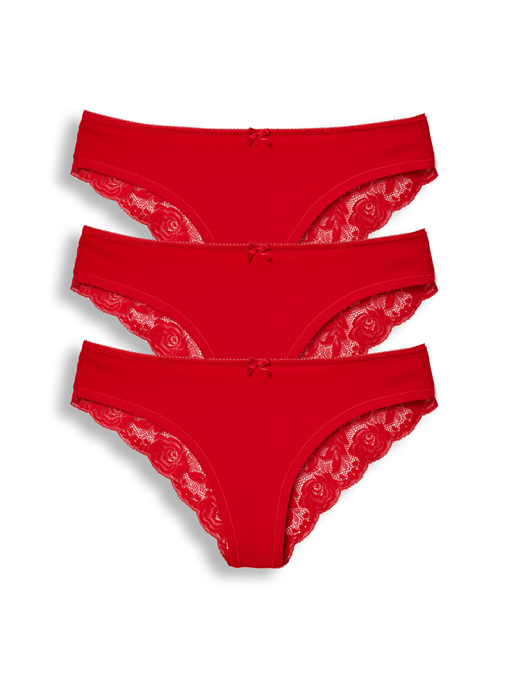 Kırmızı Kadın Külot 3 lü