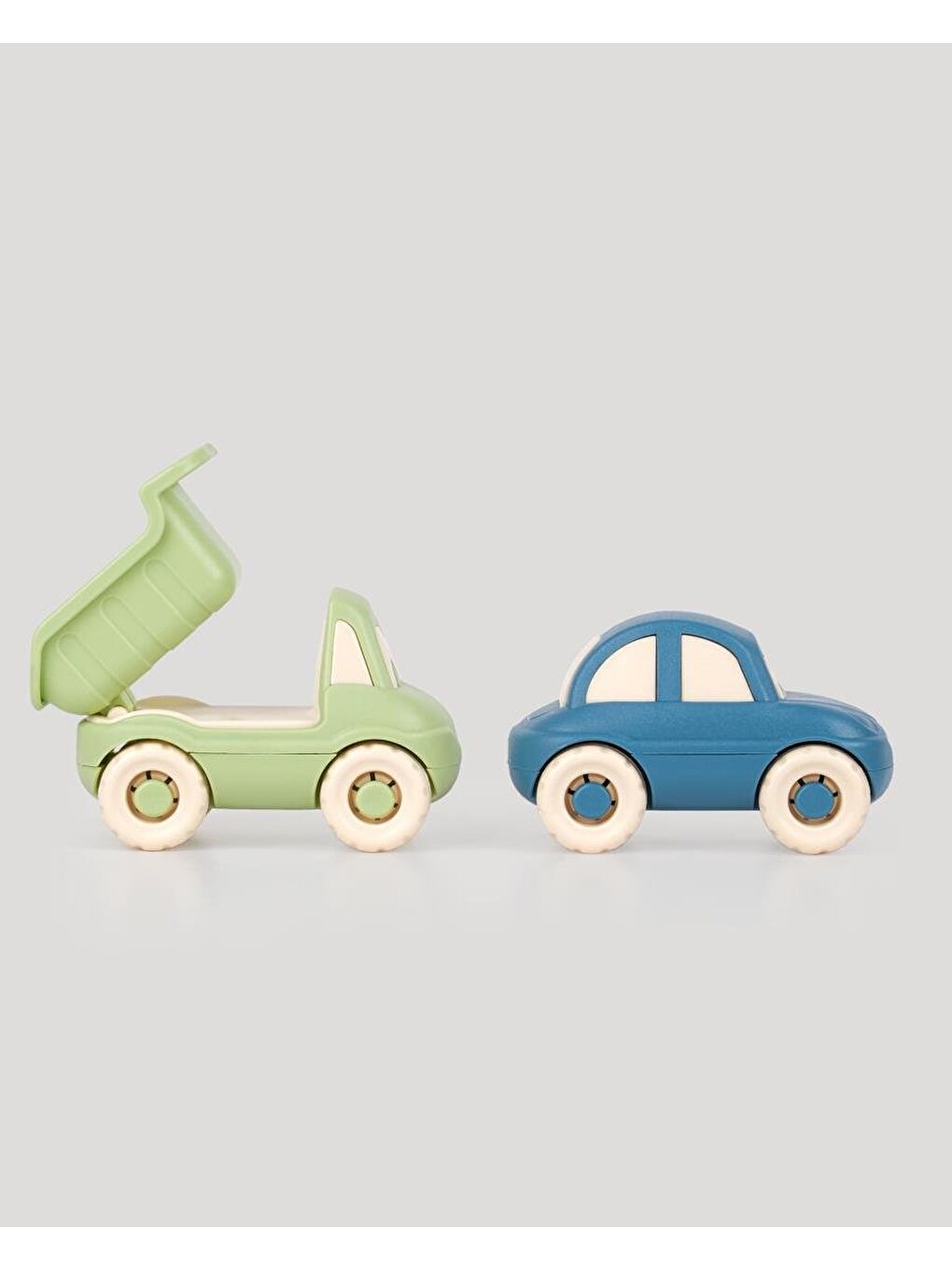 Sevimli Minik Taşıtlar Kamyon Ve Araba-Yeşil-Turkuaz-4