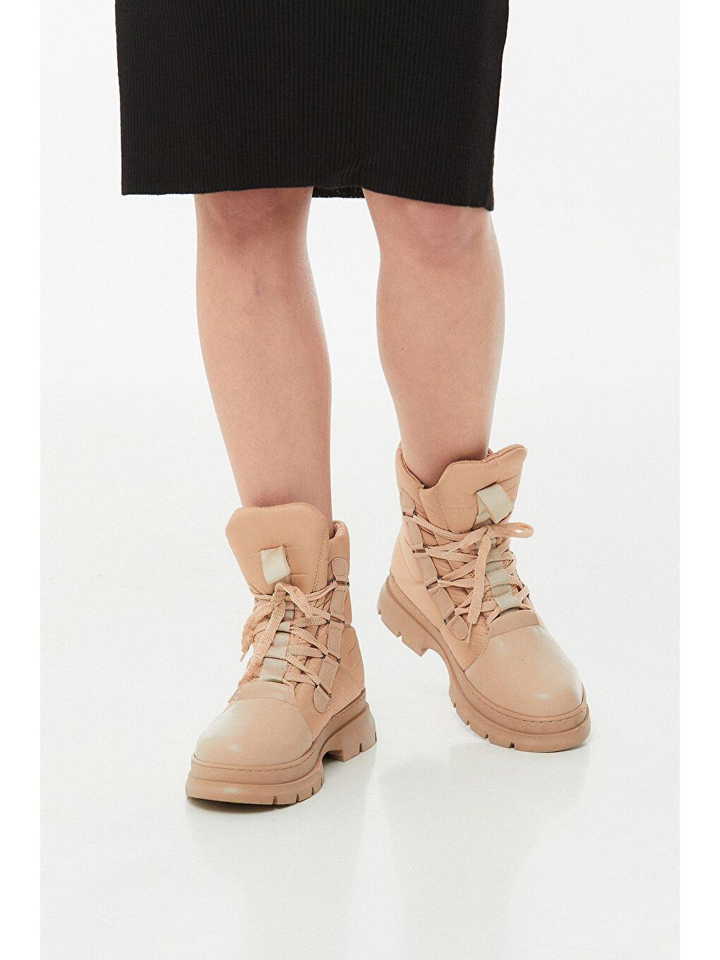 Bej Bağcıklı Kar Botu-2