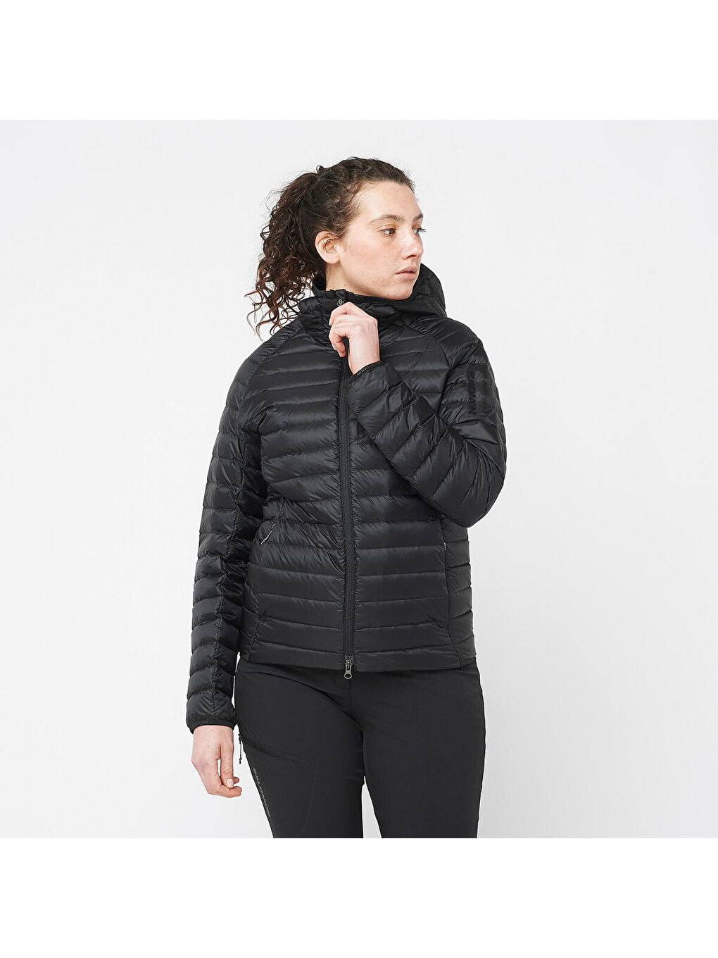 Elixir Micro Down Hd Kadın Siyah Outdoor Ceketi-1